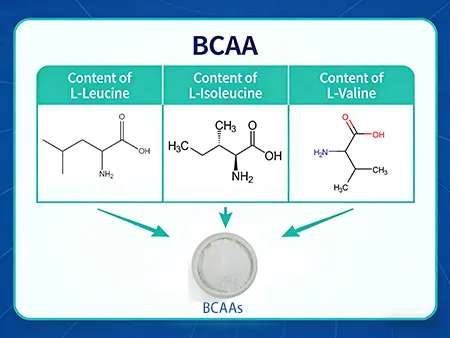 Análise das especificações de relação comum de aminoácidos de cadeia ramificada (BCAAs)